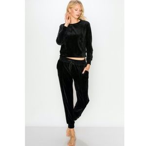 Black Velour joggers/pull over BUNDLE